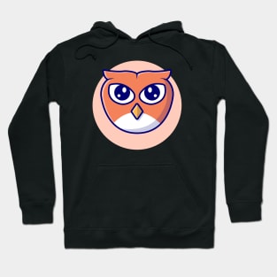 Cute Owl Cartoon Vector Icon Illustration (2) Hoodie